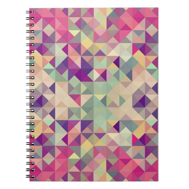 Vintage Hipsters Geometric Pattern. Notebook (Front)