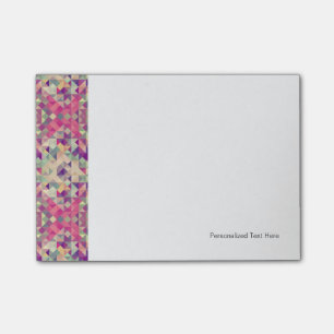 Vintage Hipsters Geometric Pattern. Post-it Notes