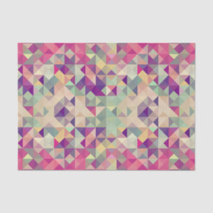 Vintage Hipsters Geometric Pattern. Tissue Paper
