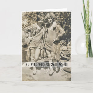 VINTAGE HIPSTERS Greeting Card