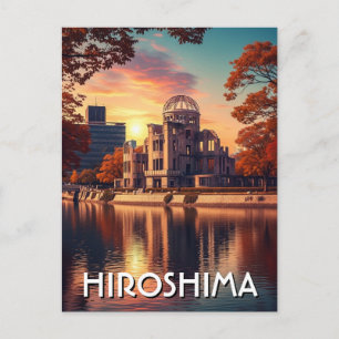 Vintage Hiroshima Japan Peace Dome Travel Postcard