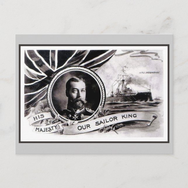 Vintage His Majesty Our Sailor King Postcard (Front)