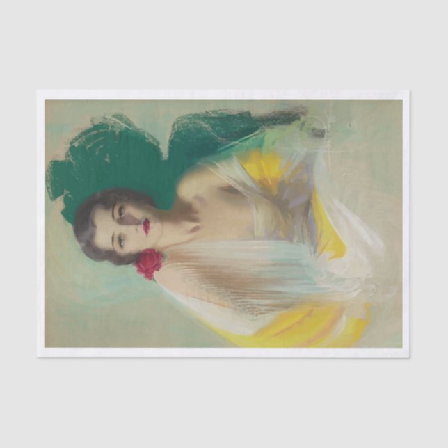 Vintage Hispanic Pinup Girl  Tissue Paper (Front)