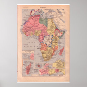 VIntage historic 1920   Africa Poster