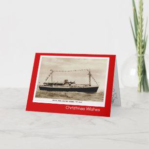 Vintage historic ships,  Royal Mail "St Ola" Holiday Card
