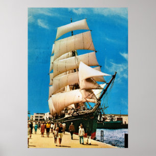 Vintage historic ships,   Star of India San Diego Poster