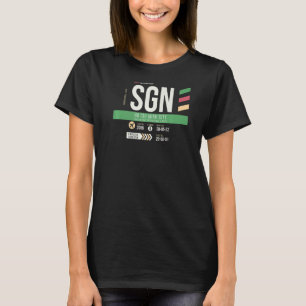 Vintage Ho Chi Minh City SGN Airport Code Retro Tr T-Shirt