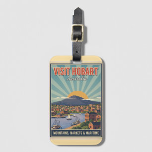 Vintage Hobart Tasmania - Mountains & Maritime Luggage Tag