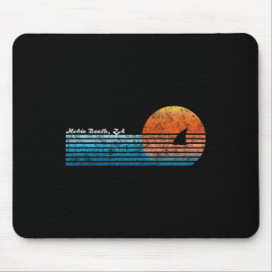 Vintage Hobie Beach Retro 80s Shark Fin Sunset Mouse Mat