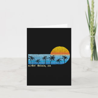 Vintage Hobie Beach, Za Palm Trees &amp; Sunset Be Card