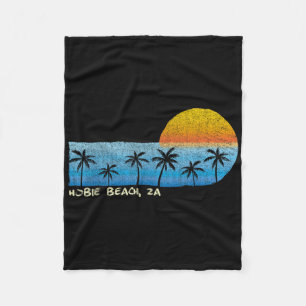Vintage Hobie Beach, Za Palm Trees &amp; Sunset Be Fleece Blanket