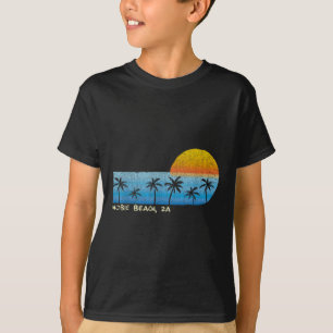 Vintage Hobie Beach, Za Palm Trees & Sunset Be T-Shirt