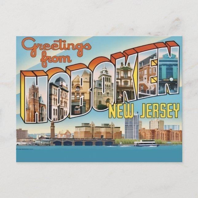 Vintage Hoboken NJ Postcard (Front)