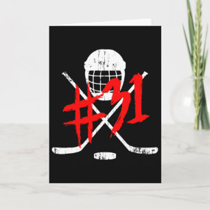 Vintage Hockey 31 Jersey Number Card