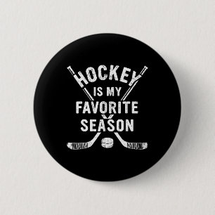 Vintage Hockey Is My Favorite Season  6 Cm Round Badge