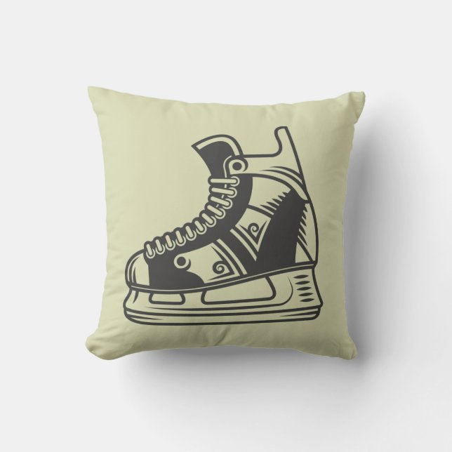 Vintage Hockey Skate Cushion (Front)