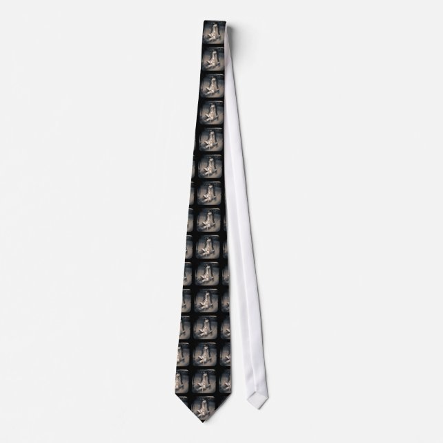 Vintage hockey skate pattern tie (Front)