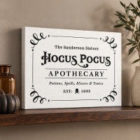 Vintage Hocus Pocus Apothecary Black and White