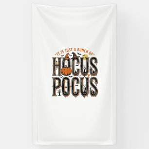 Vintage Hocus Pocus Halloween Pumpkin Shirt Design Banner