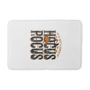 Vintage Hocus Pocus Halloween Pumpkin Shirt Design Bath Mat