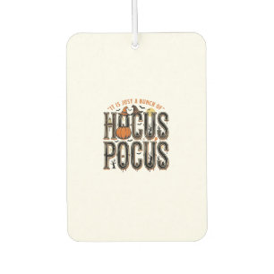 Vintage Hocus Pocus Halloween Pumpkin Shirt Design Car Air Freshener