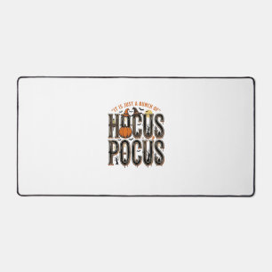 Vintage Hocus Pocus Halloween Pumpkin Shirt Design Desk Mat
