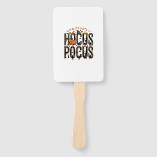 Vintage Hocus Pocus Halloween Pumpkin Shirt Design Hand Fan