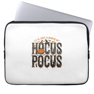 Vintage Hocus Pocus Halloween Pumpkin Shirt Design Laptop Sleeve