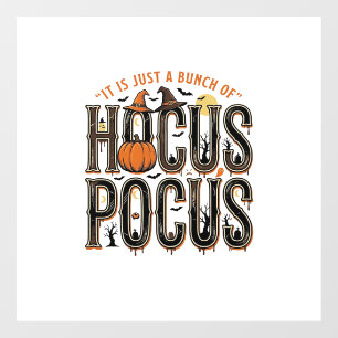 Vintage Hocus Pocus Halloween Pumpkin Shirt Design Window Cling