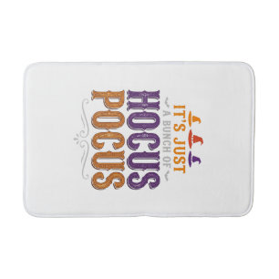 Vintage Hocus Pocus Halloween Typography Design_1 Bath Mat