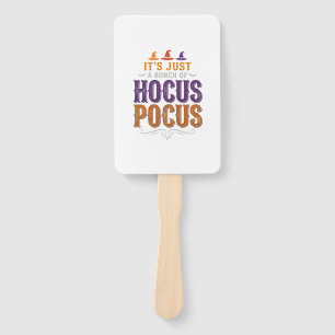 Vintage Hocus Pocus Halloween Typography Design_1 Hand Fan