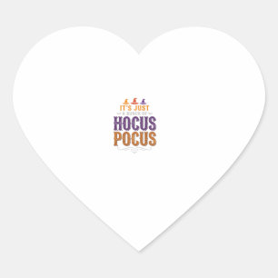 Vintage Hocus Pocus Halloween Typography Design_1 Heart Sticker
