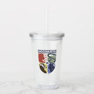 Vintage HOGWARTS™ Stamped Crest Acrylic Tumbler