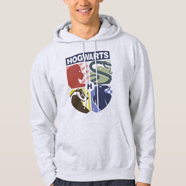 Vintage HOGWARTS™ Stamped Crest Hoodie (Front)