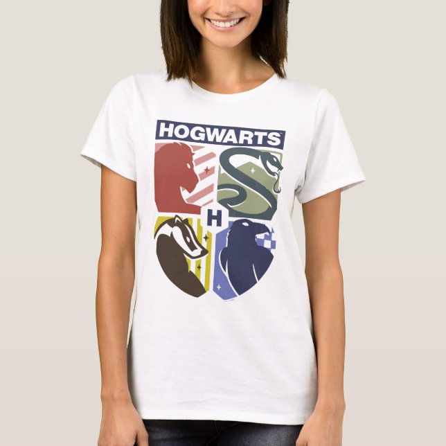 Vintage HOGWARTS™ Stamped Crest T-Shirt (Front)