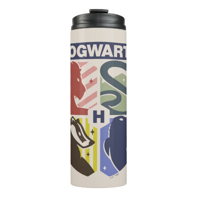 Vintage HOGWARTS™ Stamped Crest Thermal Tumbler (Front)
