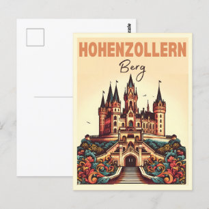 Vintage Hohenzollern Castle Burg Hohenzoller gift Postcard