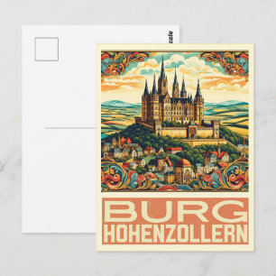 Vintage Hohenzollern Castle Burg Hohenzoller gift Postcard
