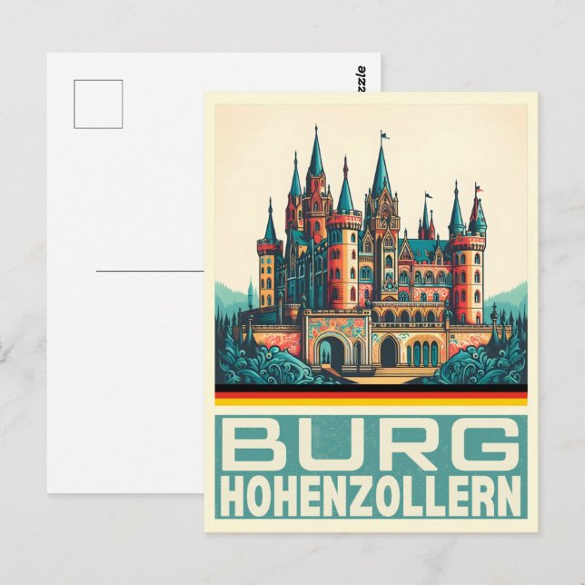 Vintage Hohenzollern Castle Burg Hohenzoller gift Postcard (Front/Back)