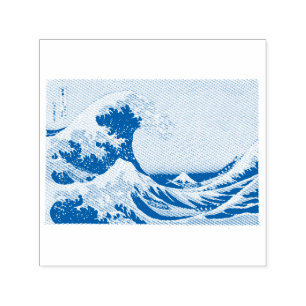 VINTAGE HOKUSAI UKIYO PRINT RUBBER STAMP