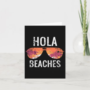 Vintage Hola Beaches Sungles Summer Summertime Bea Card
