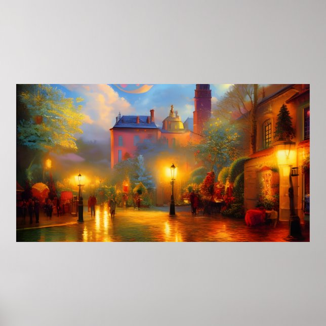 Vintage Holiday art old colourful theme Poster (Front)