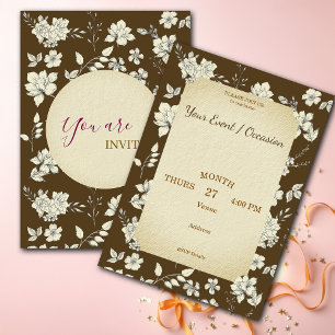 Vintage Holiday Birthday Wedding Generic Custom Invitation