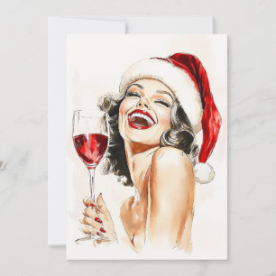 Vintage Holiday Cheer in Watercolor Card