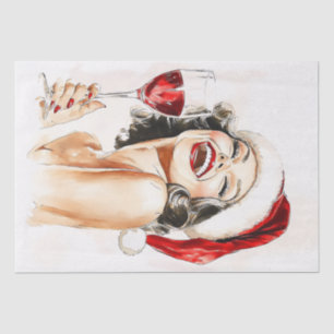 Vintage Holiday Cheer in Watercolor Tissue Paper