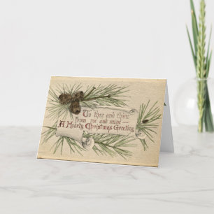 Vintage Holiday Christmas Greeting Invitations