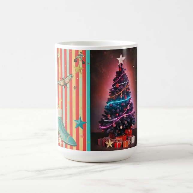 Vintage Holiday Collage Design Coffee Mug (Center)