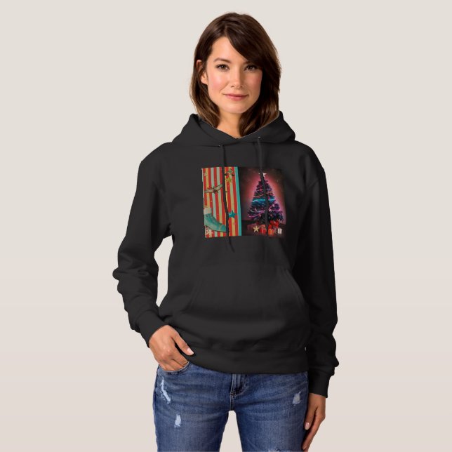 Vintage Holiday Collage Design Hoodie (Front Full)