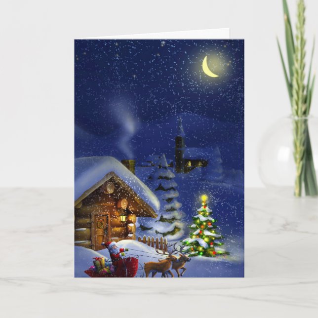 Vintage   Holiday Merry Christmas Card (Front)