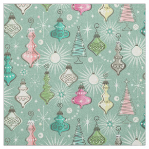 Vintage Holiday Ornaments ©studioxtine Fabric